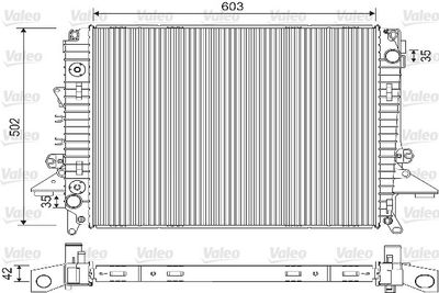 Radiator, engine cooling VALEO 733286