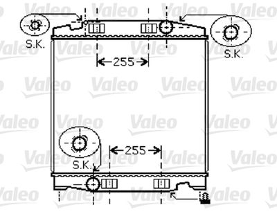 Radiator, engine cooling VALEO 733411