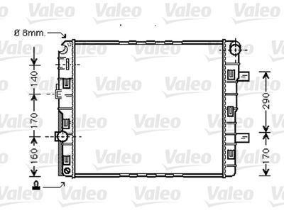 Radiator, engine cooling VALEO 733423