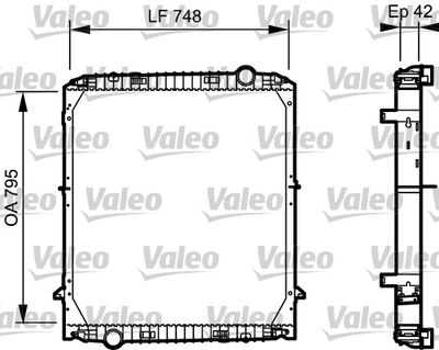 Radiator, engine cooling VALEO 733486