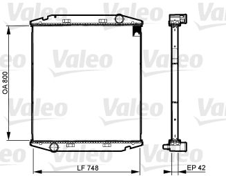 Core, radiator VALEO 733510