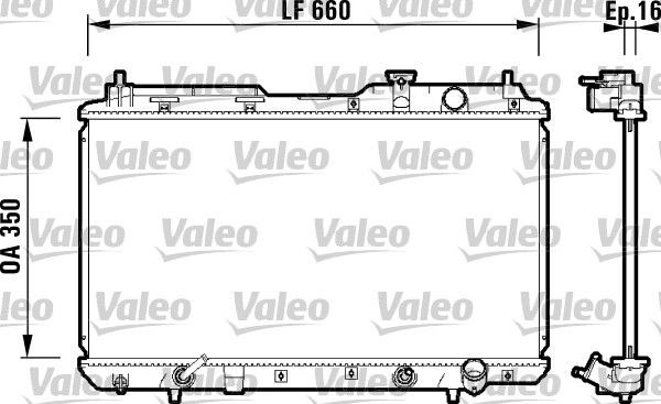 VALEO 734110 Radiator, engine cooling