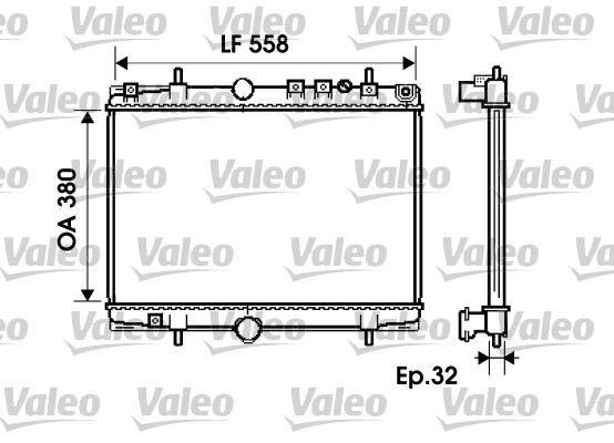 VALEO 734281 Radiator, engine cooling