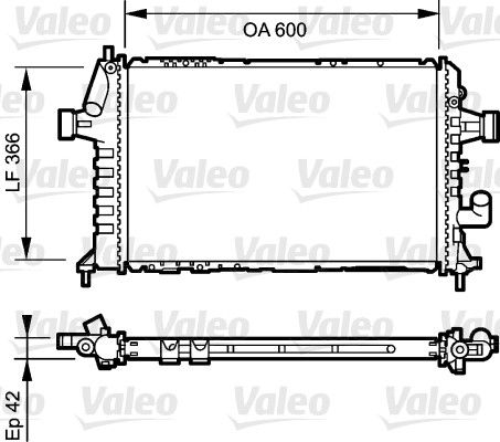 VALEO 734322 Radiator, engine cooling