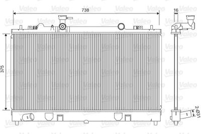 Radiator, engine cooling VALEO 734410