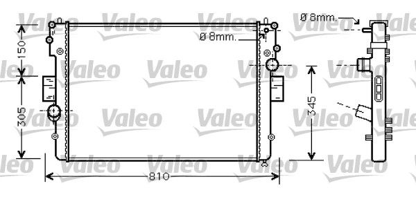 VALEO 734448 Radiator, engine cooling