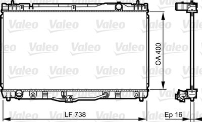 Radiator, engine cooling VALEO 734492