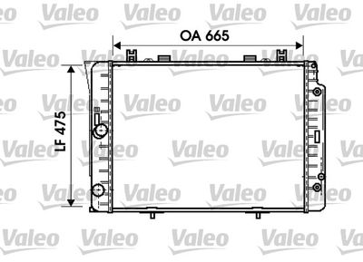 Radiator, engine cooling VALEO 734631