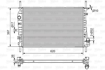 Radiator, engine cooling VALEO 734699