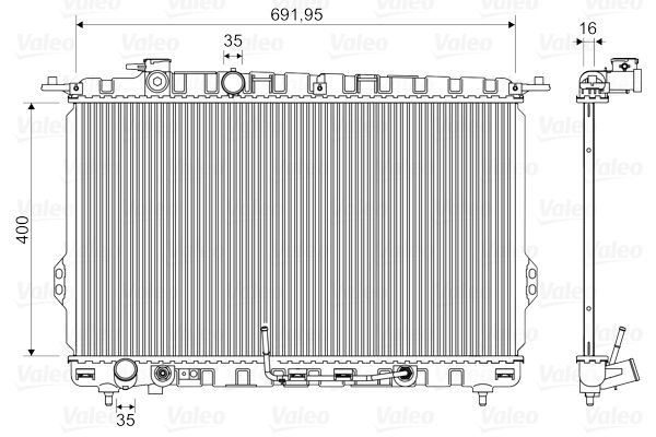 VALEO 734949 Radiator, engine cooling