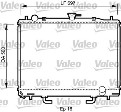 Radiator, engine cooling VALEO 735059