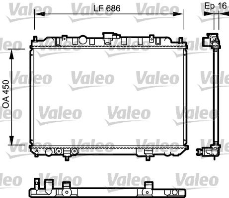 VALEO 735064 Radiator, engine cooling