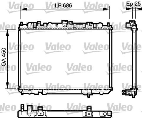 VALEO 735081 Radiator, engine cooling
