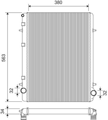 Radiator, engine cooling VALEO 735117