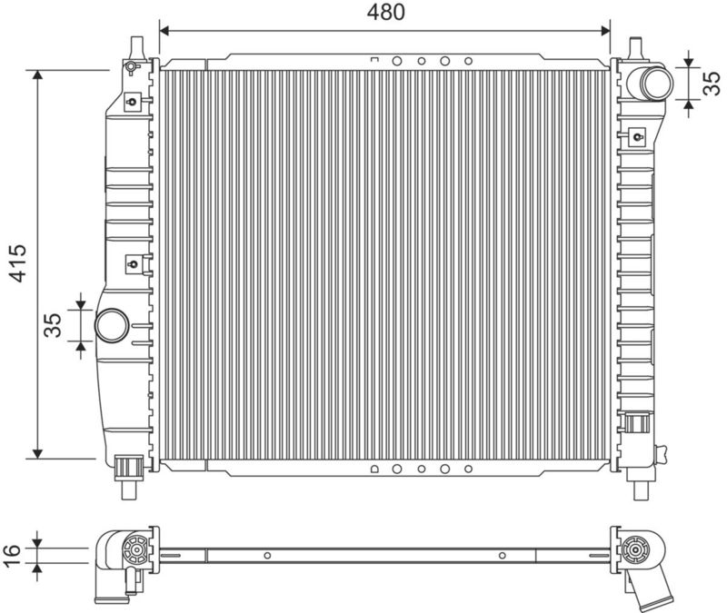 VALEO 735157 Radiator, engine cooling