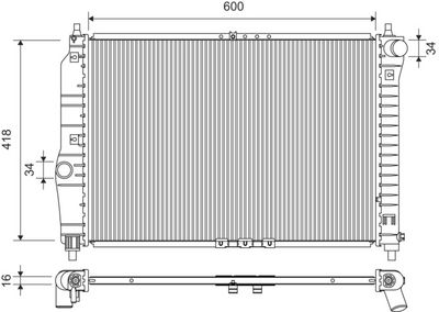 Radiator, engine cooling VALEO 735158