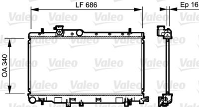 Radiator, engine cooling VALEO 735211
