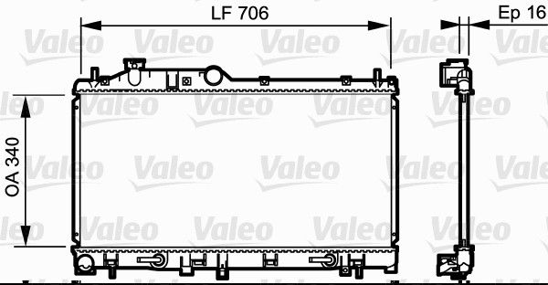 VALEO 735212 Radiator, engine cooling