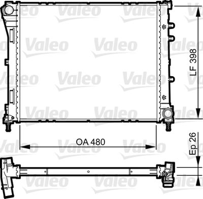 Radiator, engine cooling VALEO 735273