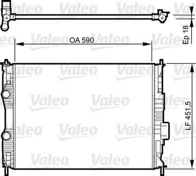 Radiator, engine cooling VALEO 735281