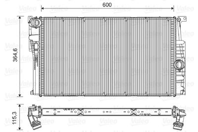 Radiator, engine cooling VALEO 735454