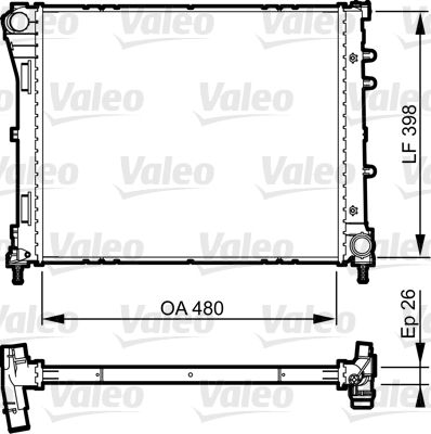 VALEO 735498 Radiator, engine cooling