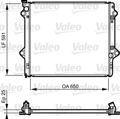 Radiator, engine cooling VALEO 735568