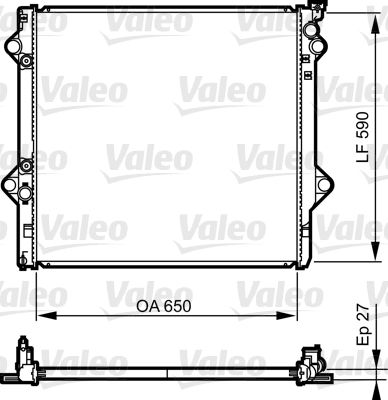 Radiator, engine cooling VALEO 735569