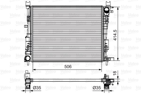 VALEO 735634 Radiator, engine cooling