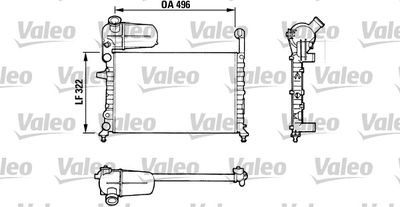 Radiator, engine cooling VALEO 811070