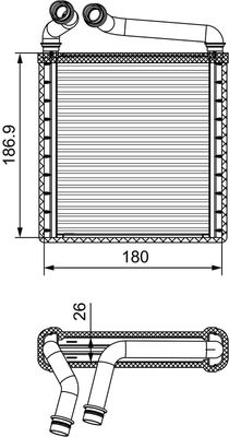 Heat Exchanger, interior heating VALEO 811500