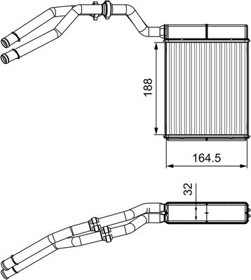 Heat Exchanger, interior heating VALEO 811515