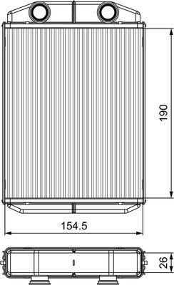 Heat Exchanger, interior heating VALEO 811553