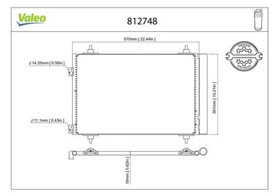 Condenser, air conditioning VALEO 812748