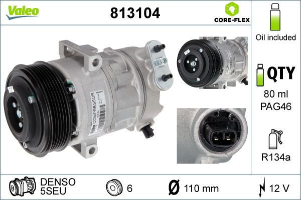 VALEO 813104 Compressor, air conditioning