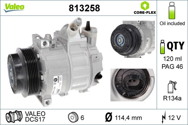 VALEO 813258 Compressor, air conditioning