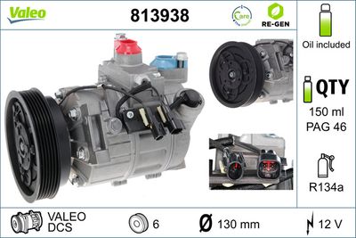 Compressor, air conditioning VALEO 813938