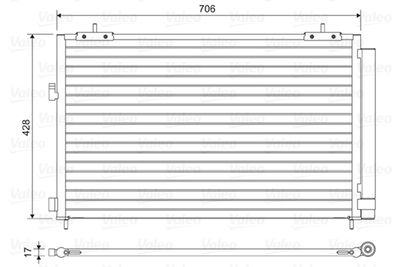 Condenser, air conditioning VALEO 814046