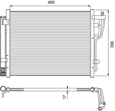 Condenser, air conditioning VALEO 814070