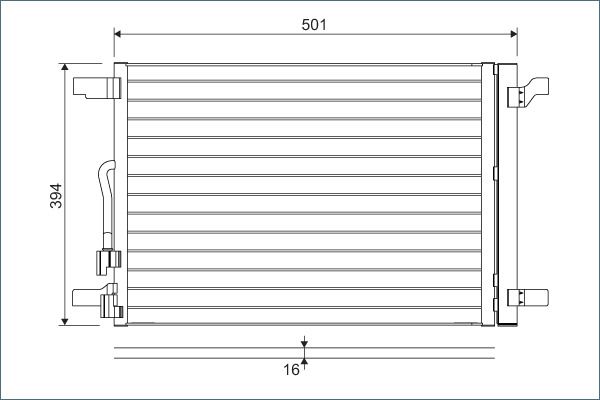 VALEO 814301 Condenser, air conditioning