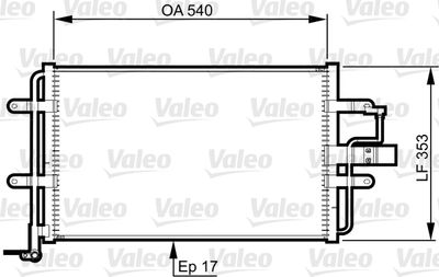 Condenser, air conditioning VALEO 814357
