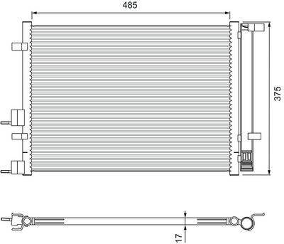 Condenser, air conditioning VALEO 814395