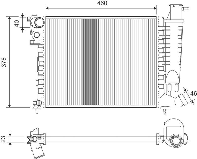 VALEO 816715 Radiator, engine cooling
