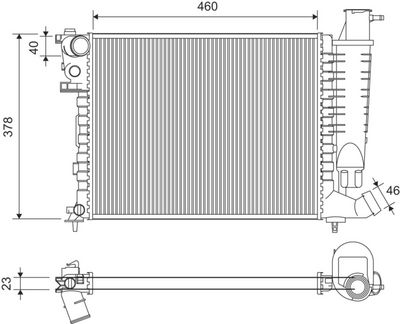Radiator, engine cooling VALEO 816715