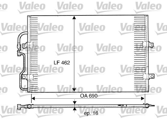VALEO 816852 Condenser, air conditioning