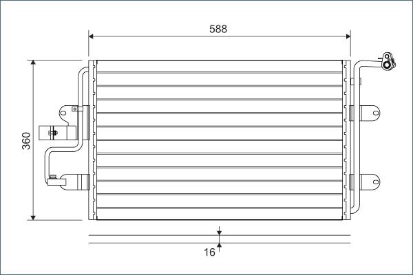 VALEO 817244 Condenser, air conditioning