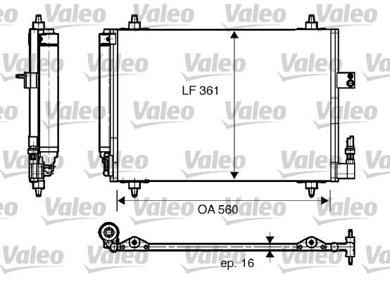VALEO 817824 Condenser, air conditioning