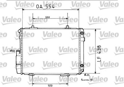 Radiator, engine cooling VALEO 819384