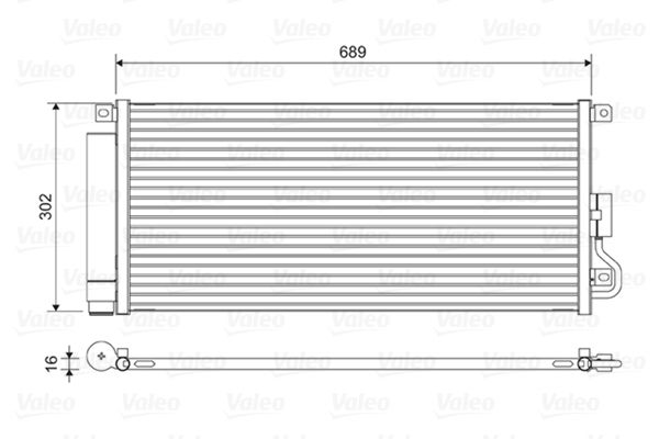 VALEO 822592 Condenser, air conditioning