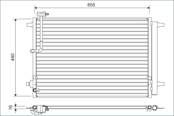 VALEO 822633 Condenser, air conditioning
